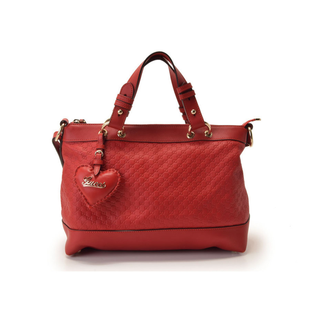 Gucci ssima Calfskin Red Handbag - Picture 2 of 11